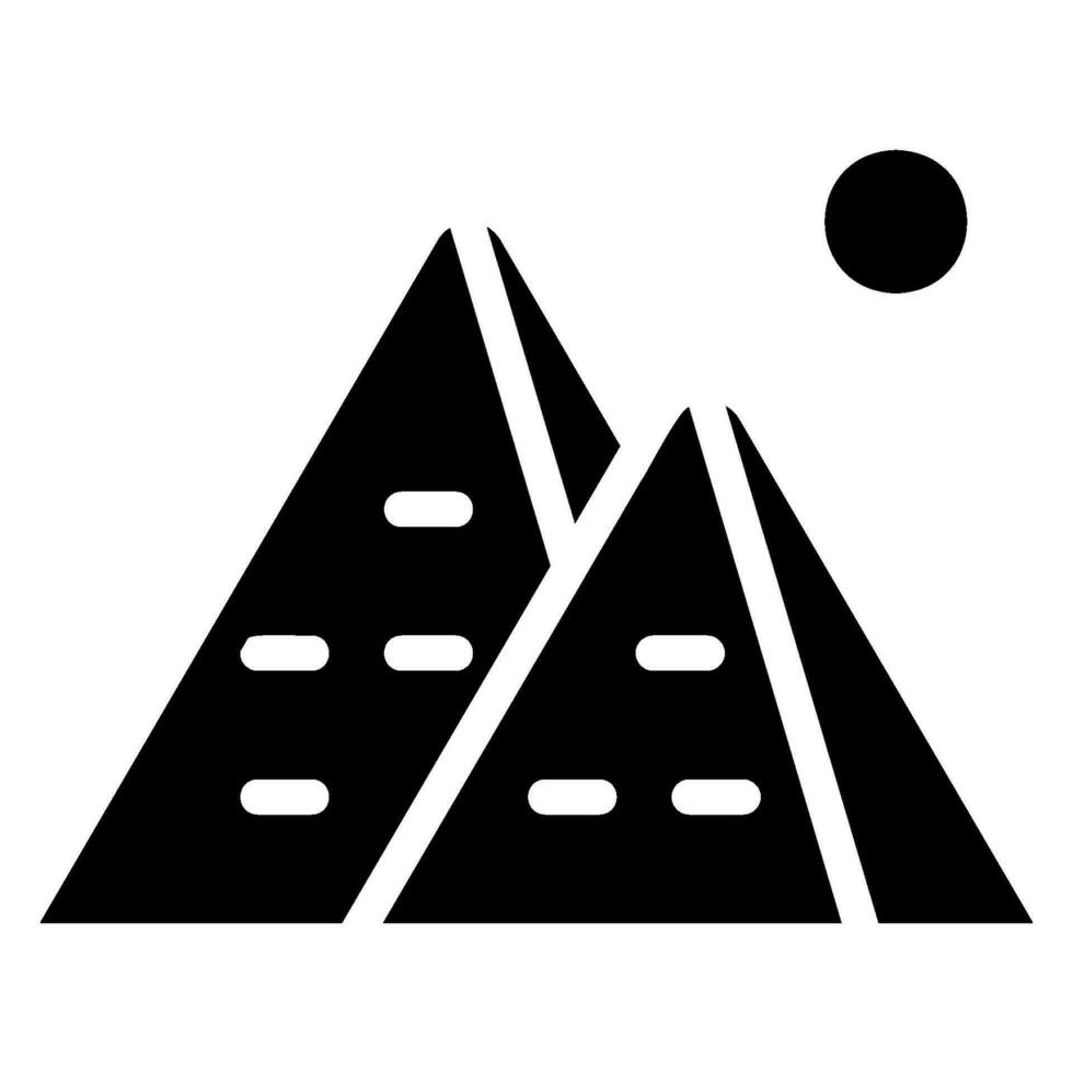 pyramid glyph icon vector