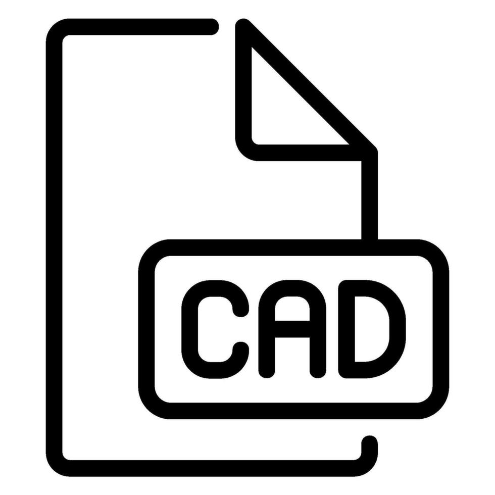 icono de línea cad vector