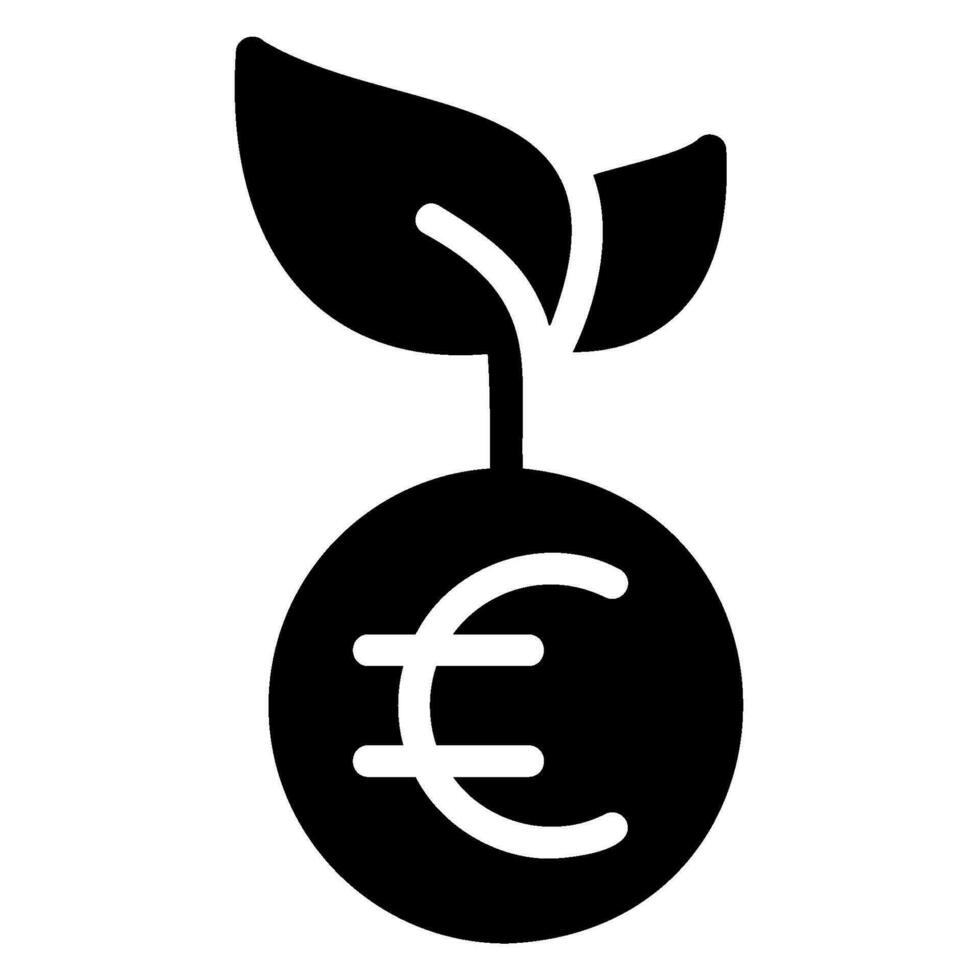 icono de glifo de euro vector