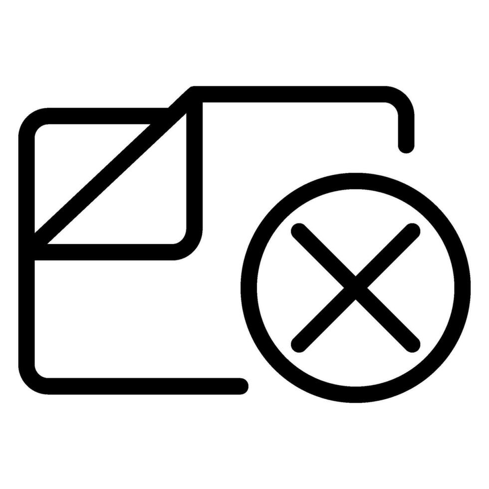 folder line icon vector