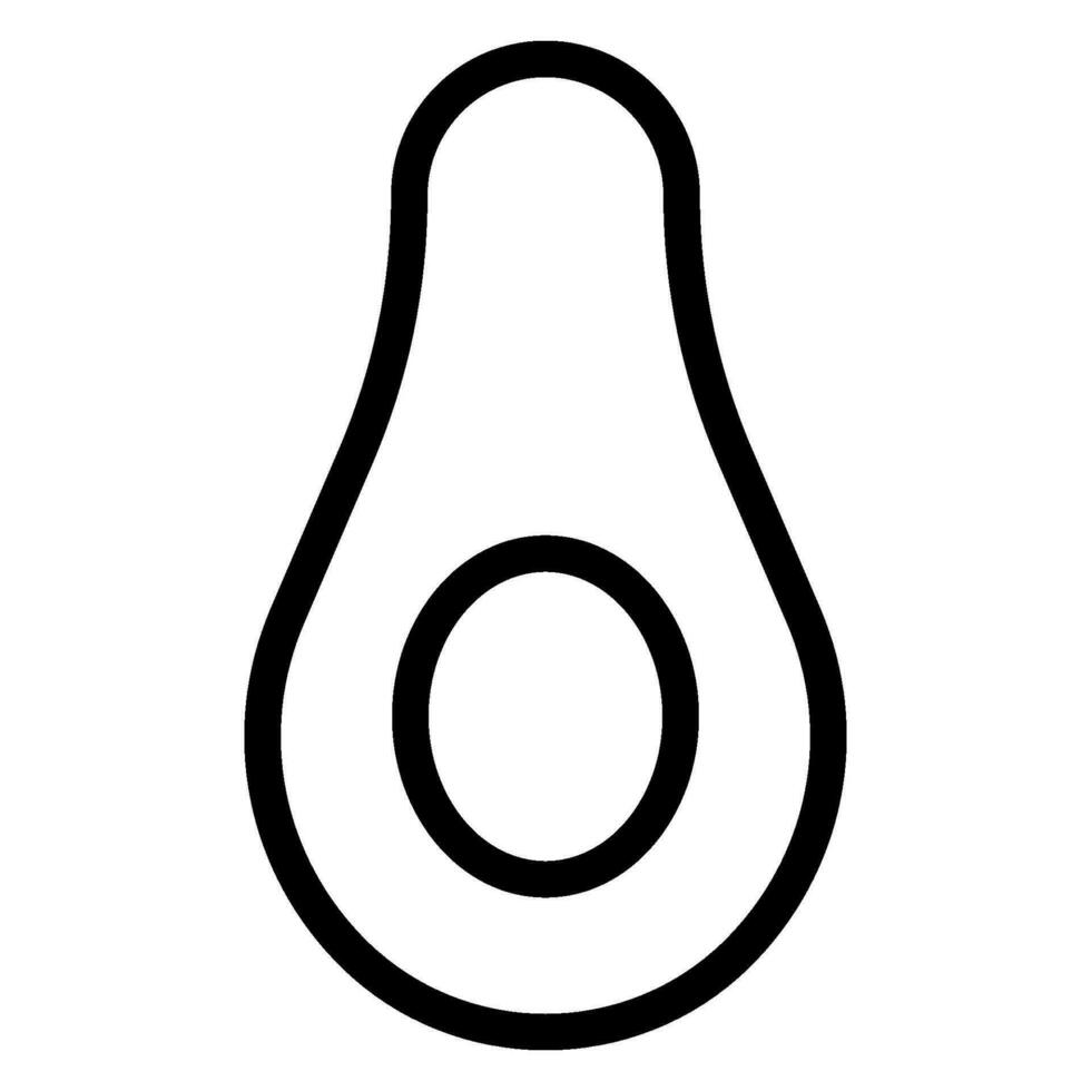 avocado line icon vector