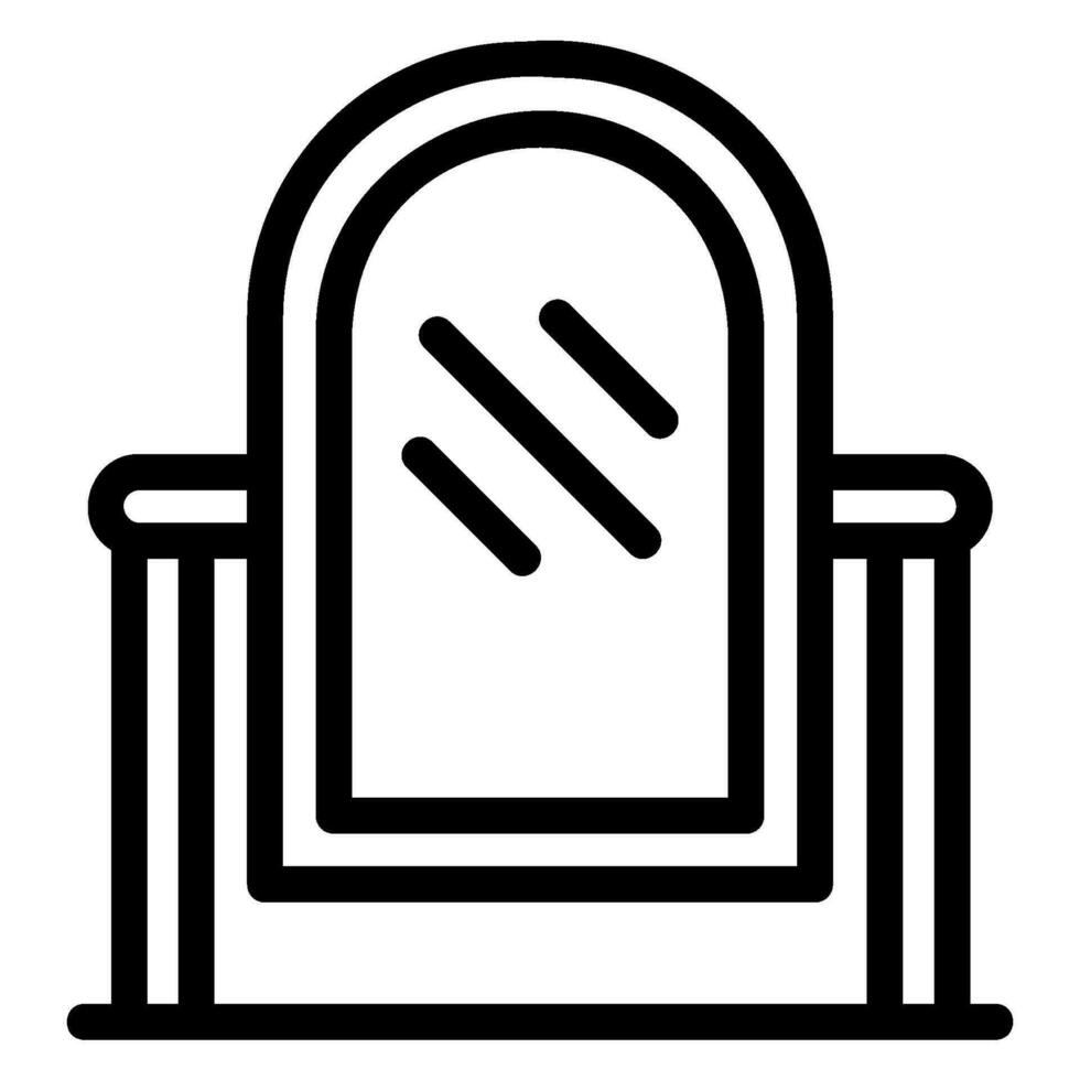 mirror line icon vector