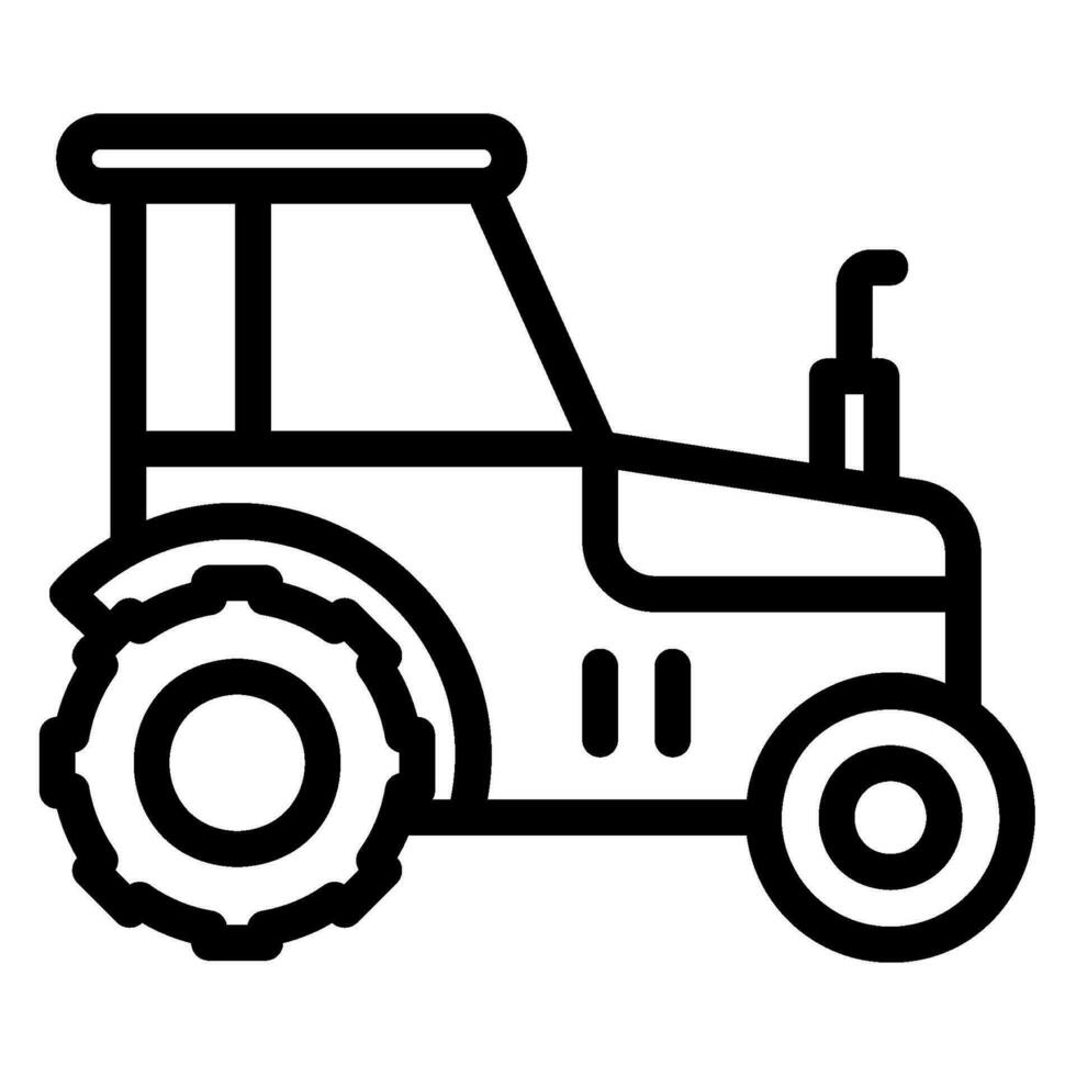 tractor line icon vector