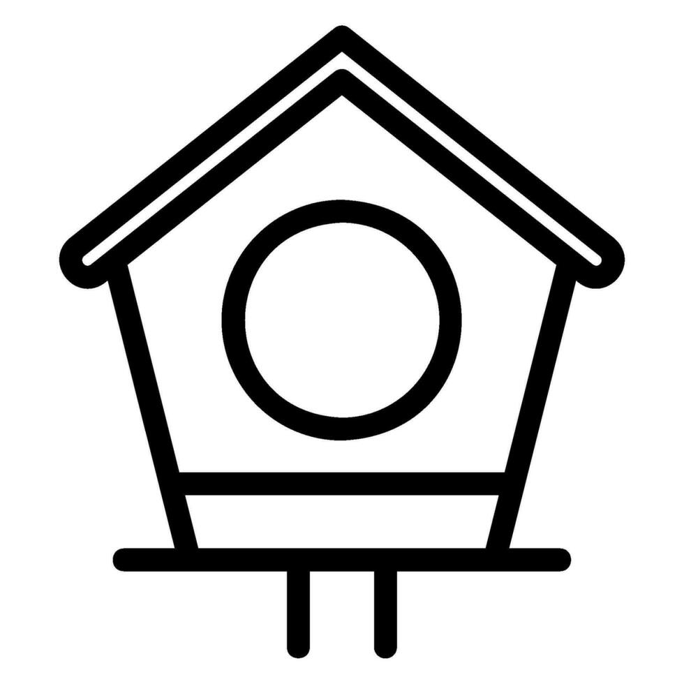 bird house line icon vector