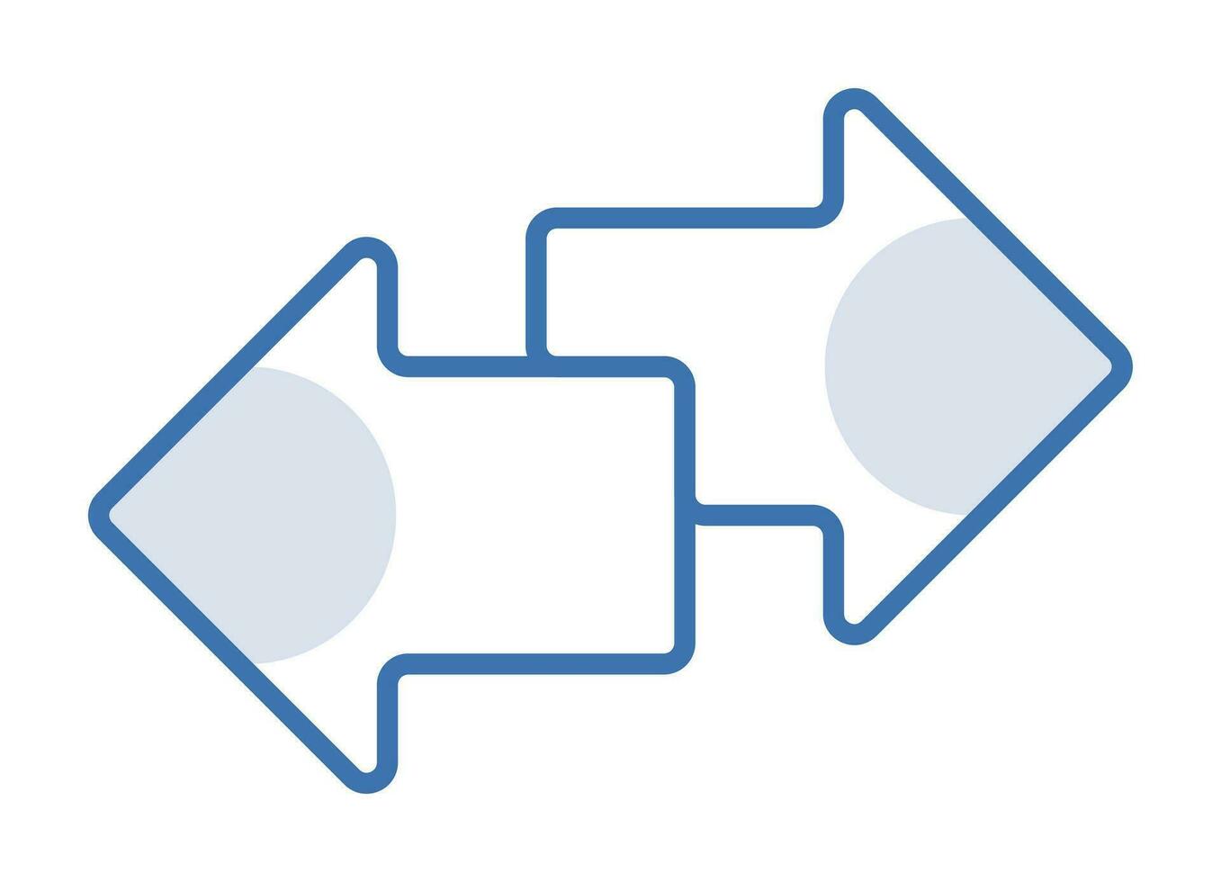 izquierda Derecha flecha icono, transferir símbolo. vector ilustración para móvil aplicación, web.