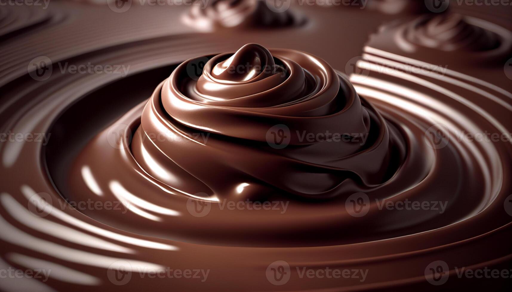 A closeup of encounter with tempting chocolate, Generative AI photo