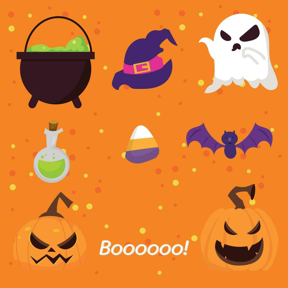 halloween element collection vector