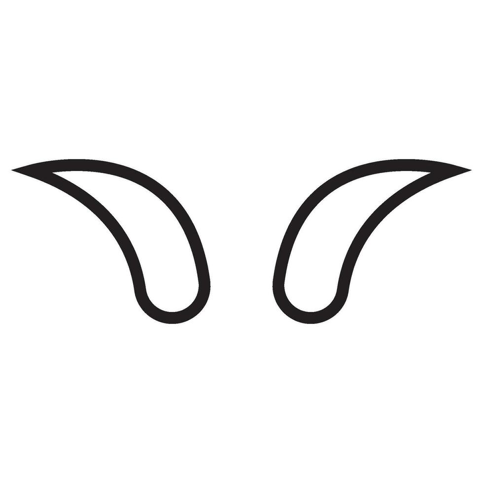 devil horns icon vector