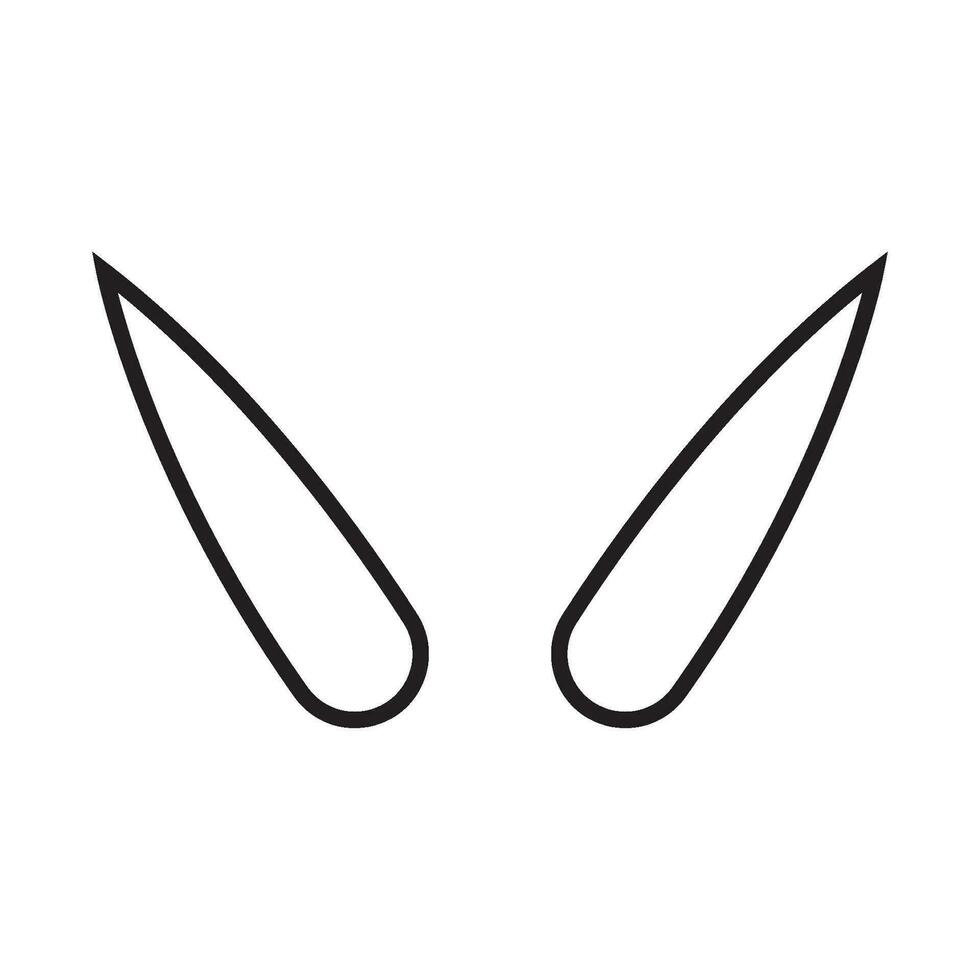 devil horns icon vector