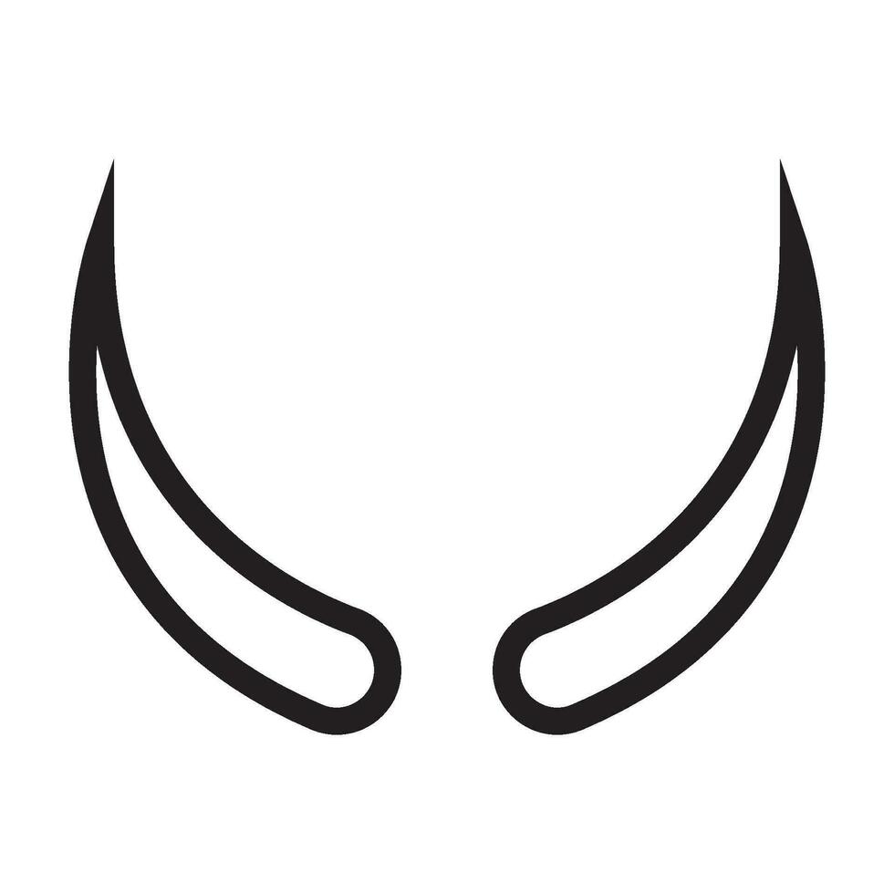 devil horns icon vector