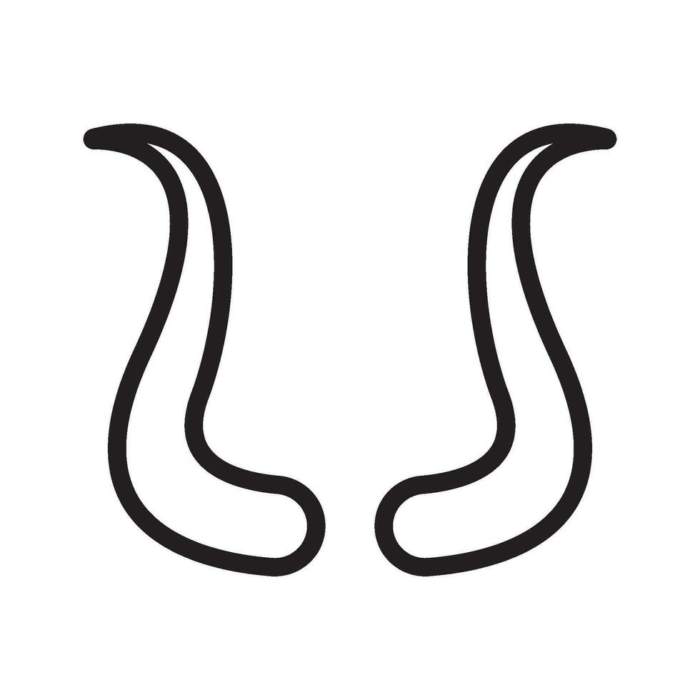 devil horns icon vector