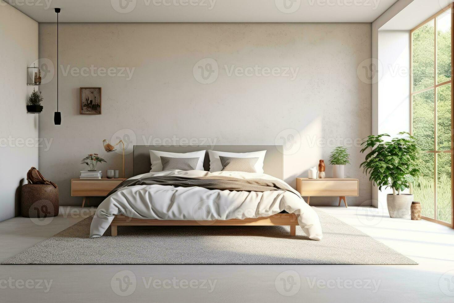 Ai Generative Photo of a elegant and modern bedroom