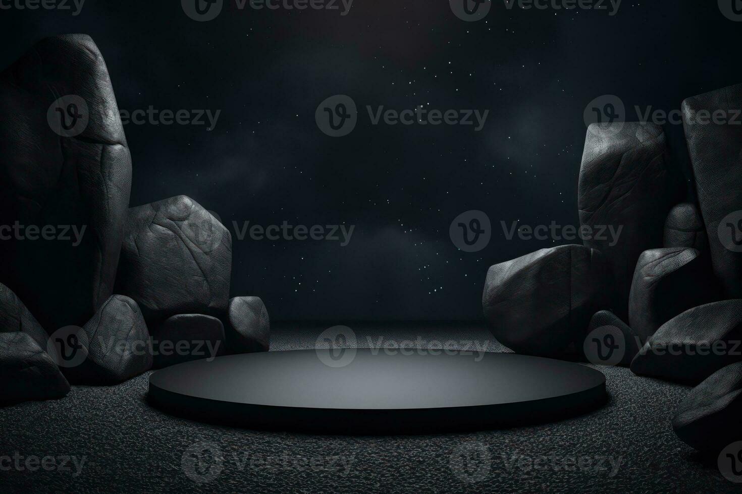 AI Generative Photo of a podium in space for product presentation