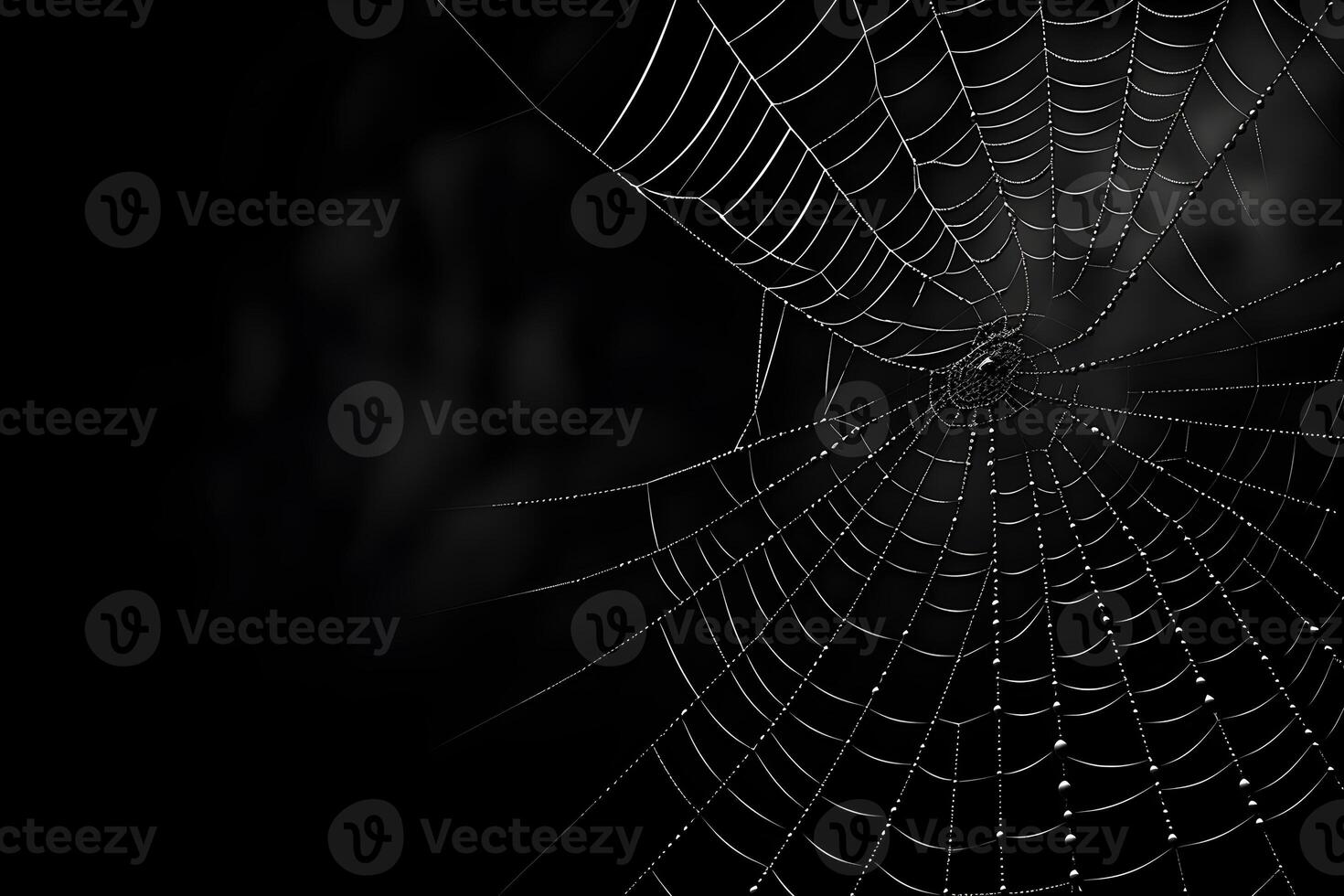 spiderweb with dark background, white spider web, photo