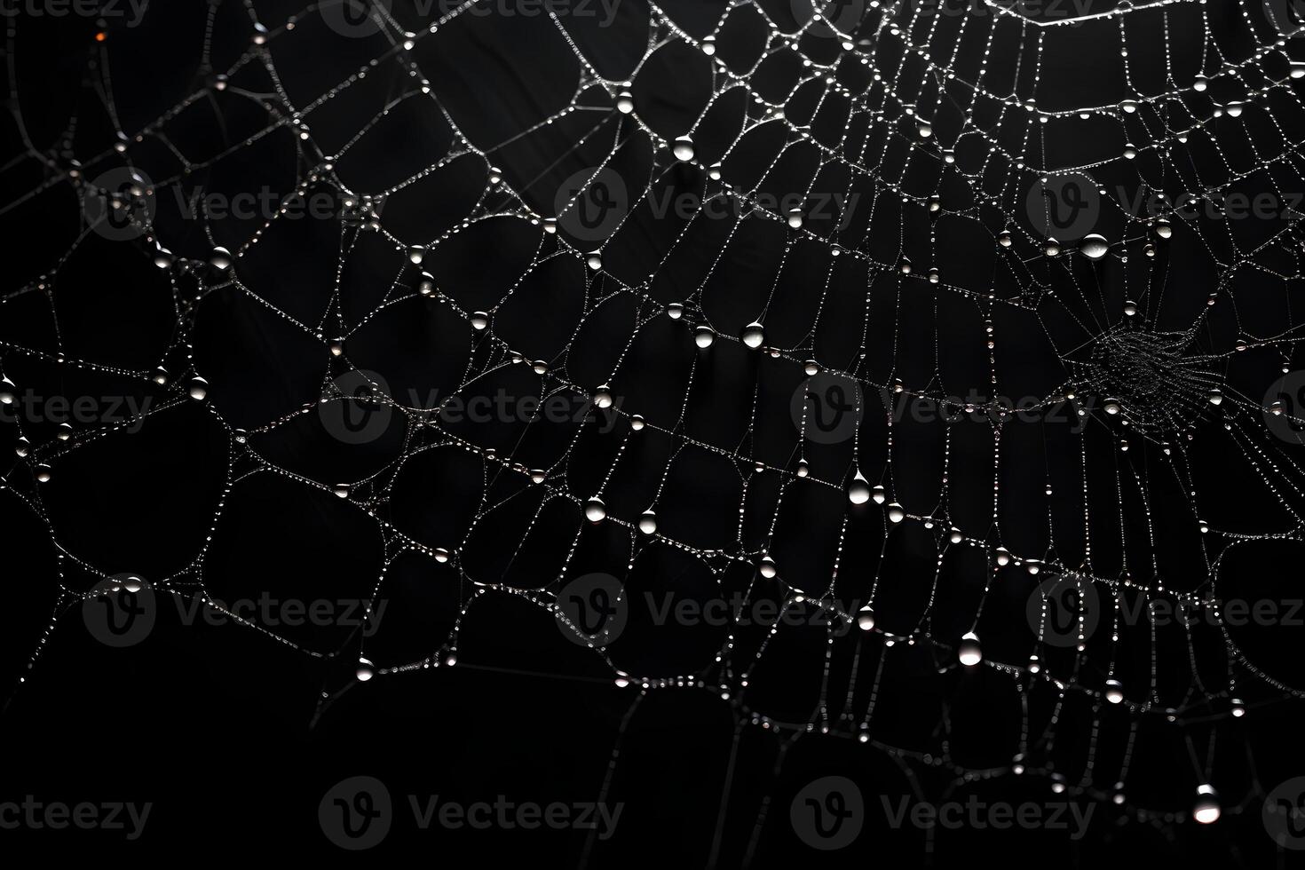 telaraña cubrir negro fondo, decorativo telaraña elemento, ai generado foto