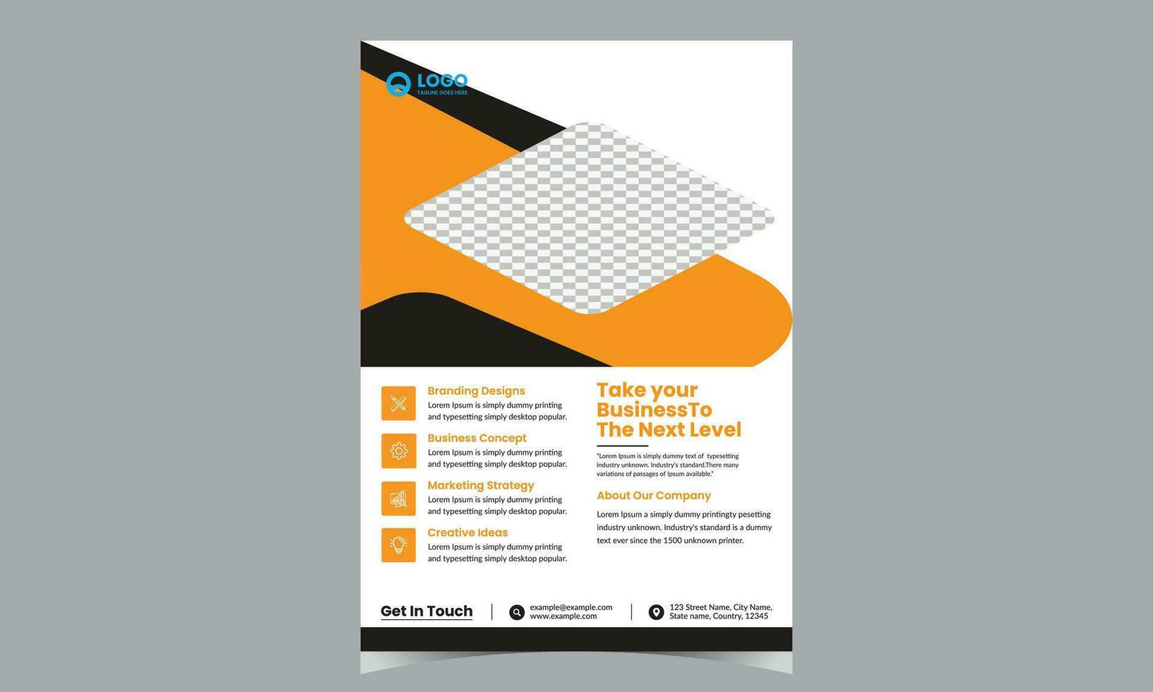 poster flyer pamphlet brochure cover design layout space for photo background, vector illustration template in A4 size