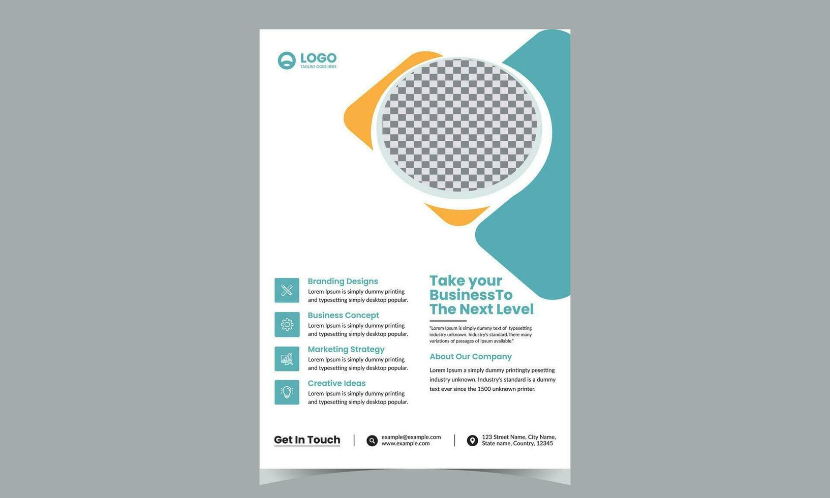 poster flyer pamphlet brochure cover design layout space for photo background, vector illustration template in A4 size