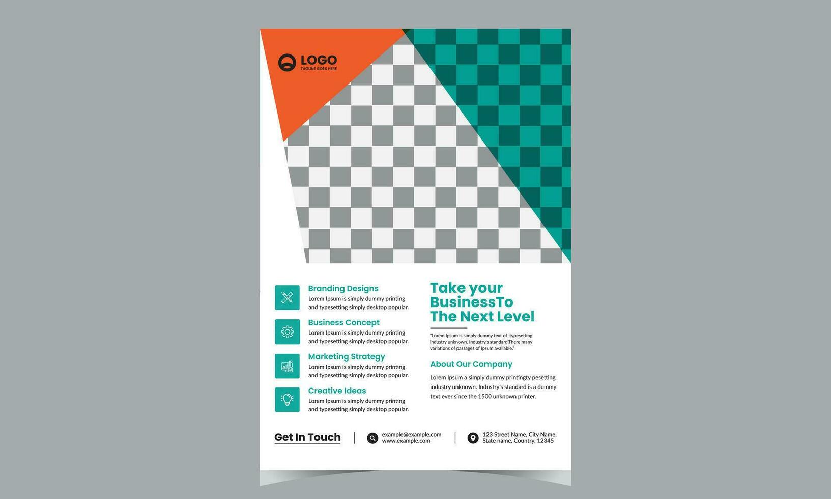 poster flyer pamphlet brochure cover design layout space for photo background, vector illustration template in A4 size