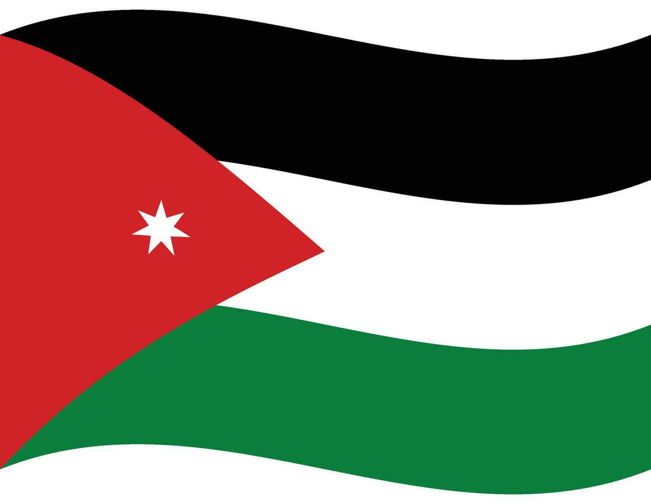 Jordan flag. Flag of Jordan. Jordan flag wave vector