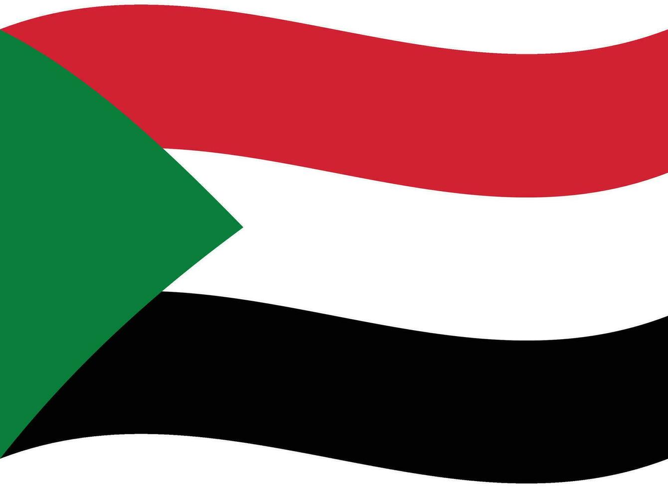 Sudán bandera ola. bandera de Sudán. Sudán bandera vector