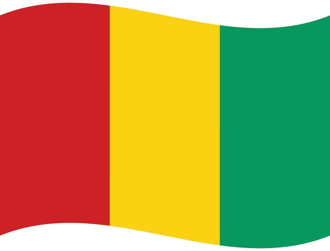 Guinea flag wave. Guinea flag. Flag of Guinea vector