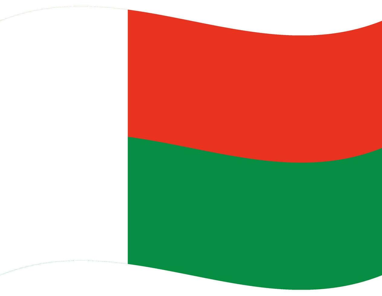 Madagascar flag. Flag of Madagascar. Madagascar flag wave vector