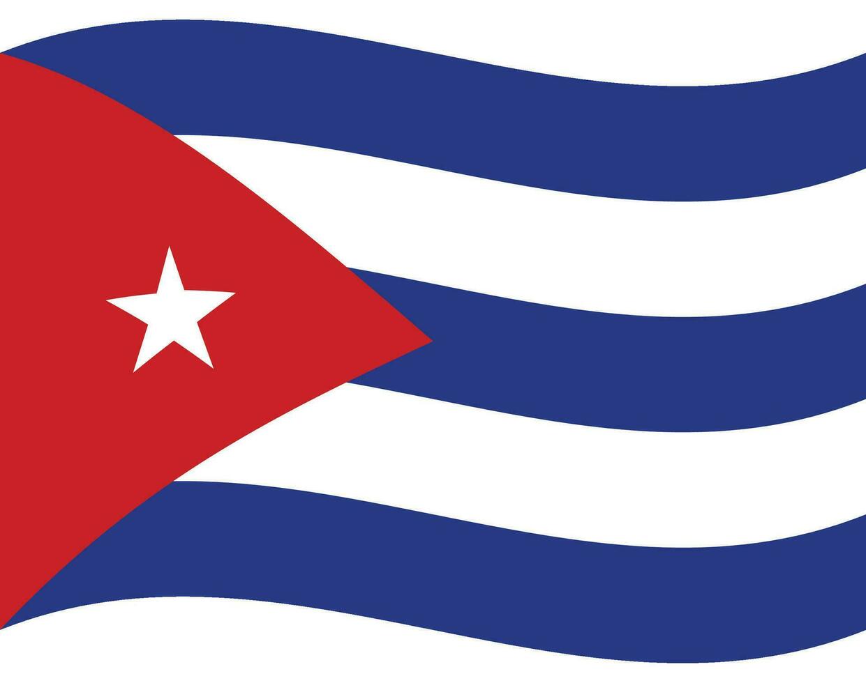 Cuba flag. Flag of Cuba. Cuba flag wave vector