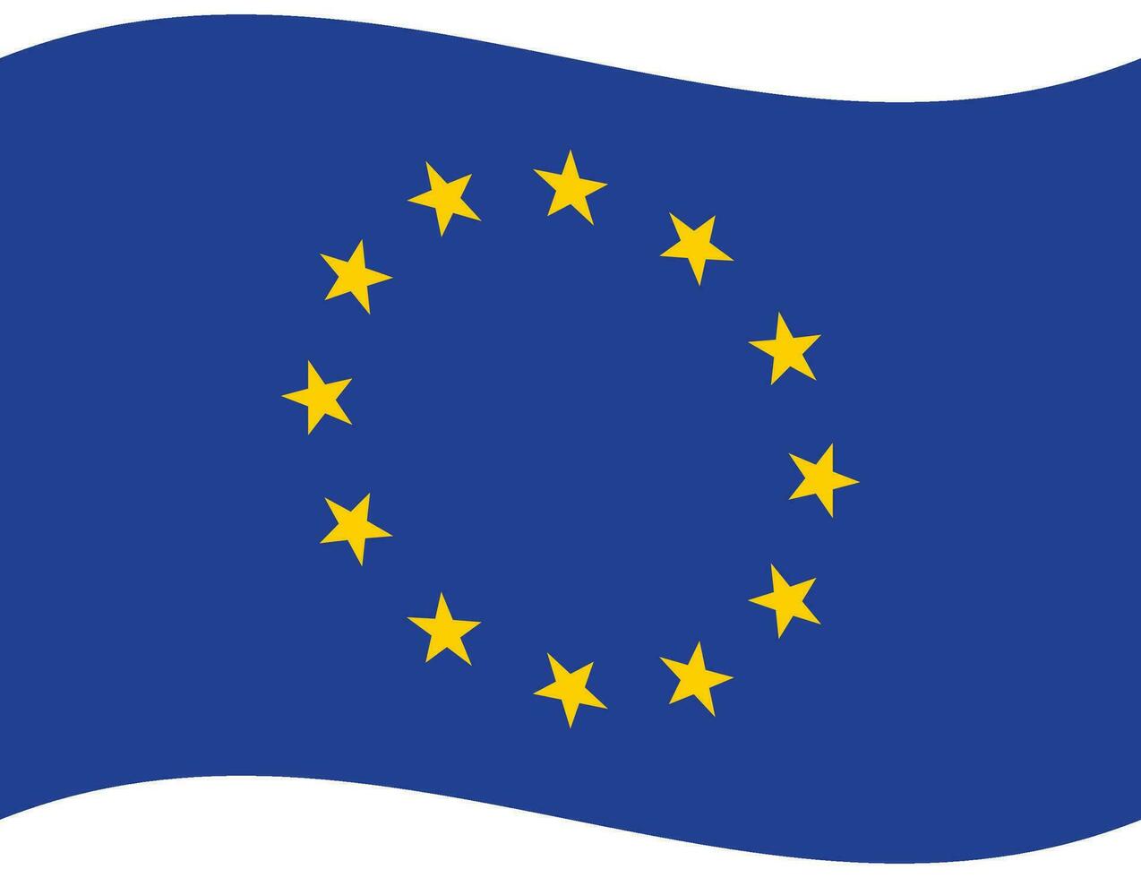 bandera de Europa. europeo Unión. UE bandera. europeo bandera ola vector