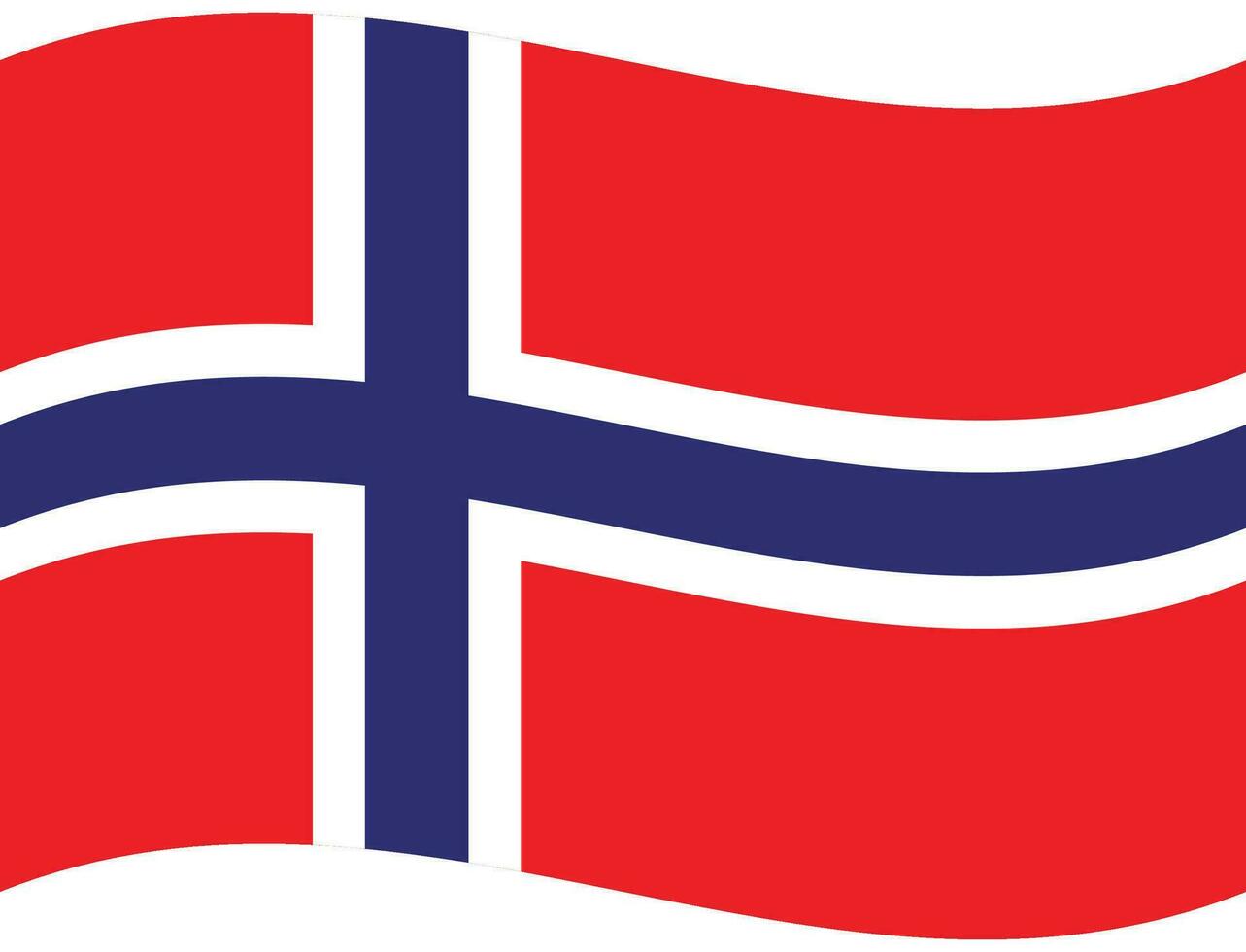 Noruega bandera. banderas de Noruega. Noruega bandera ola vector