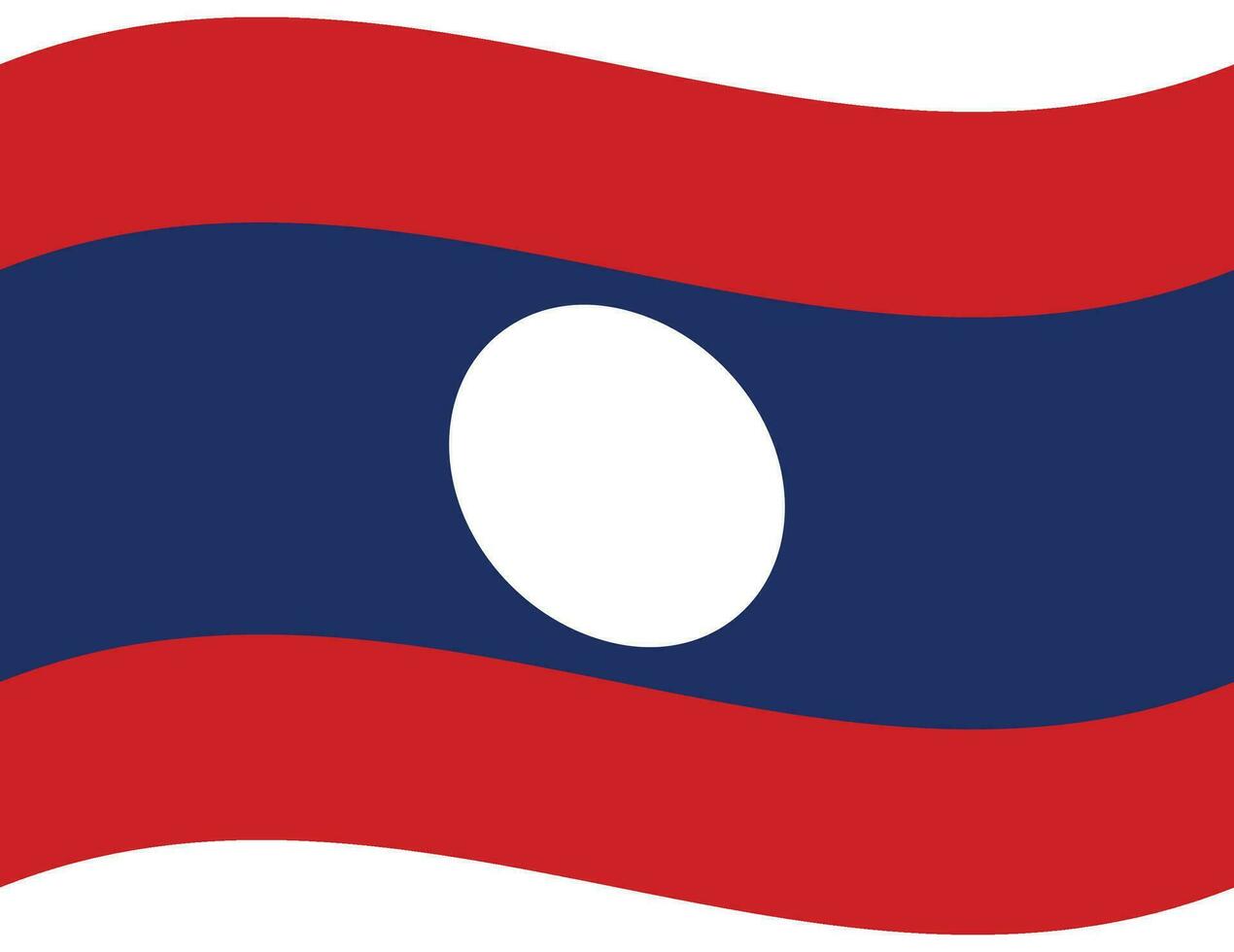 Laos bandera. bandera de Laos. Laos bandera ola vector