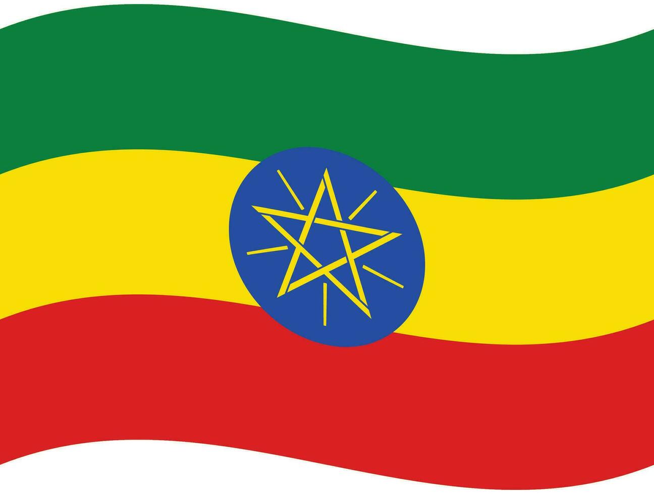 Ethiopia flag wave. Ethiopia flag. Flag of Ethiopia vector