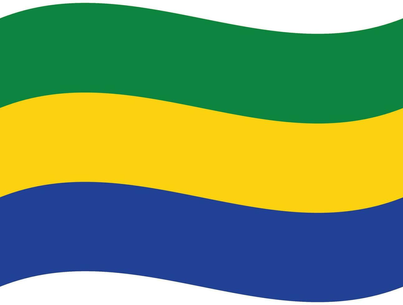 Gabon flag wave. Gabon flag. Flag of Gabon vector