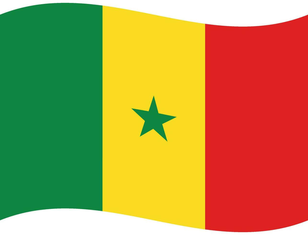 Senegal flag wave. Flag of Senegal. Senegal flag vector