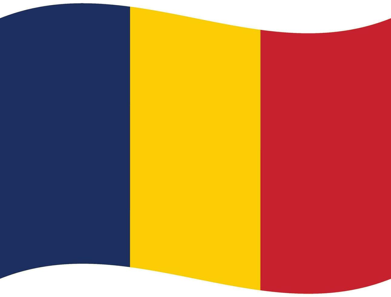 Chad flag wave. Chad flag. Flag of Chad vector