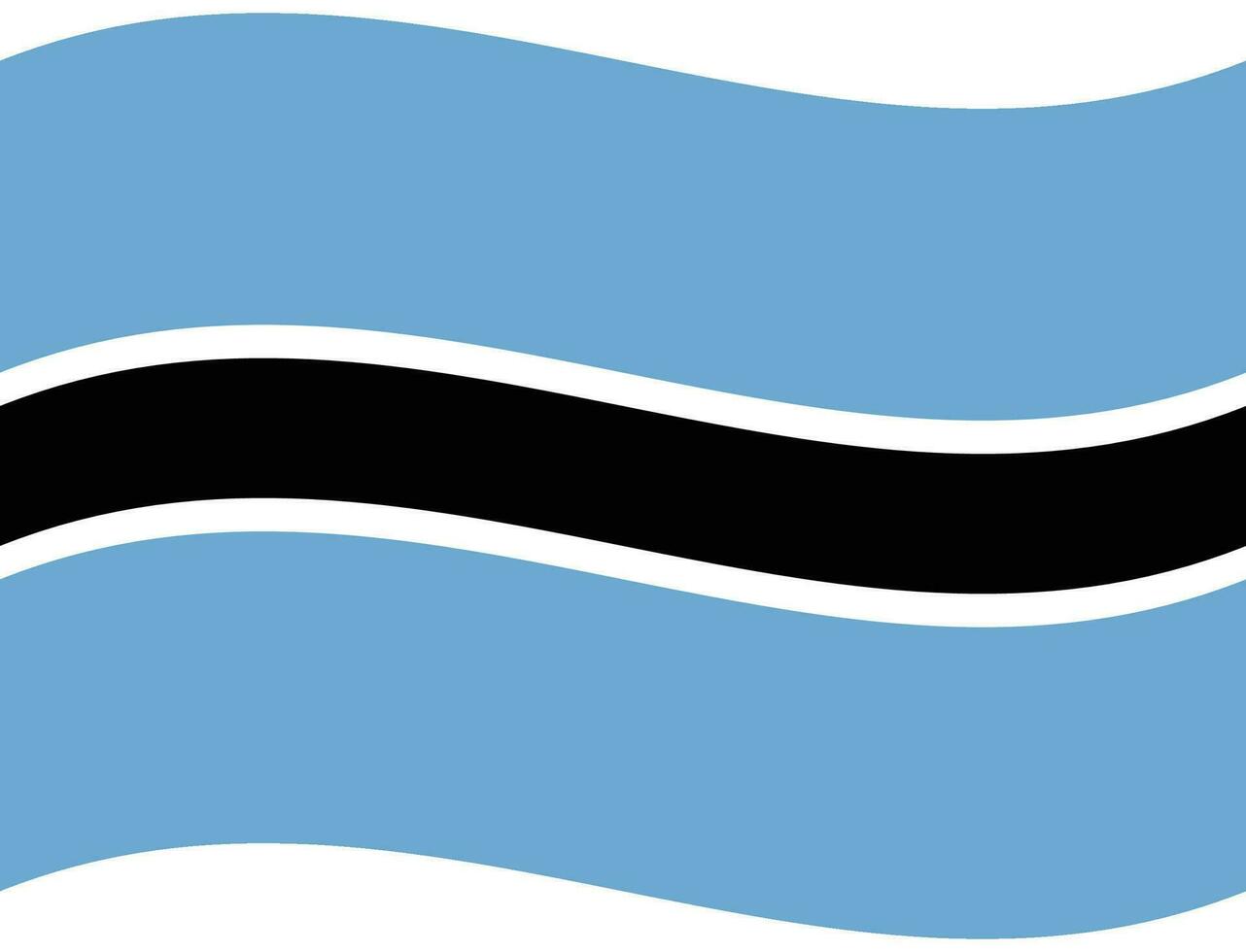 Botswana flag wave. Botswana flag. Flag of Botswana vector