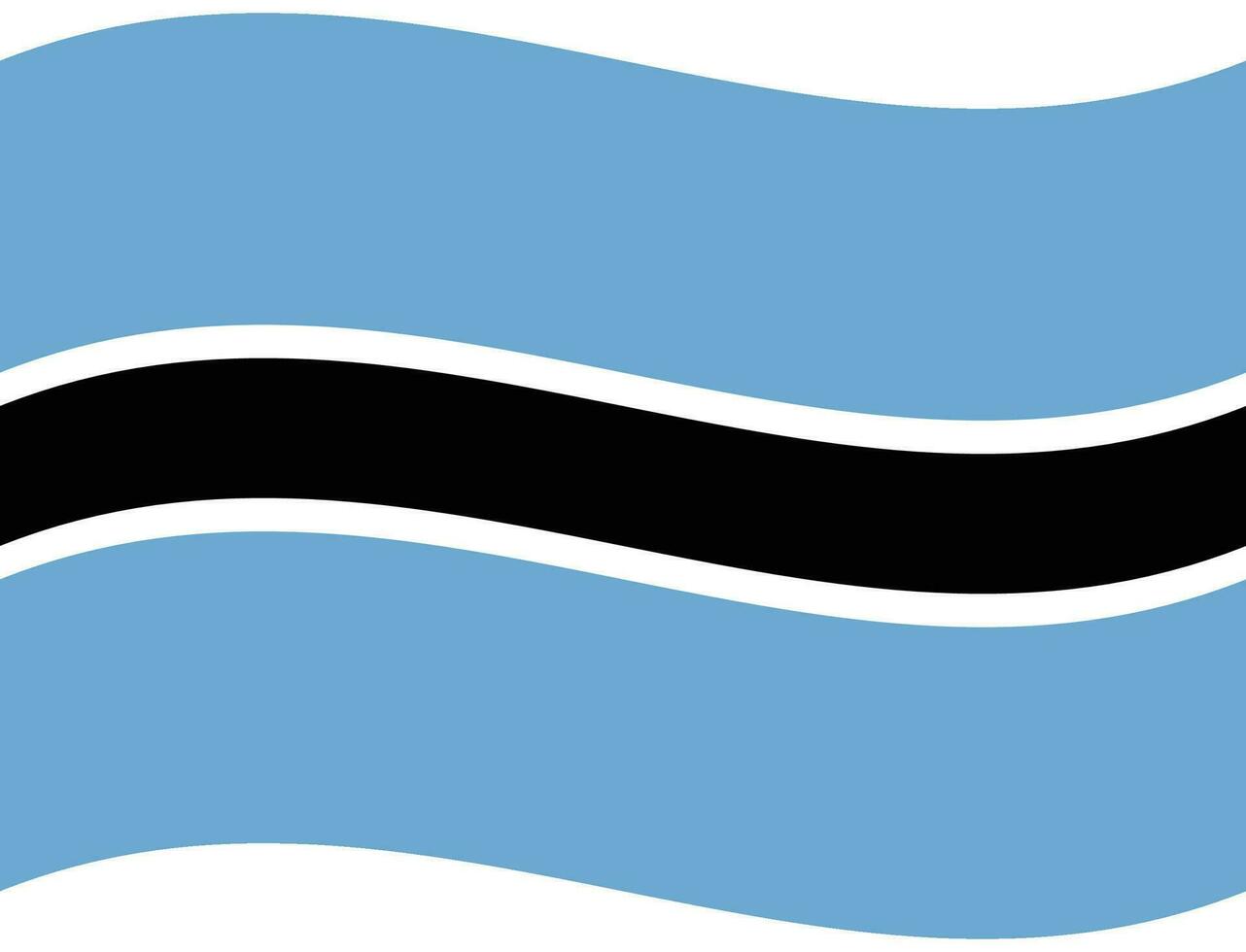 Botswana flag wave. Botswana flag. Flag of Botswana vector