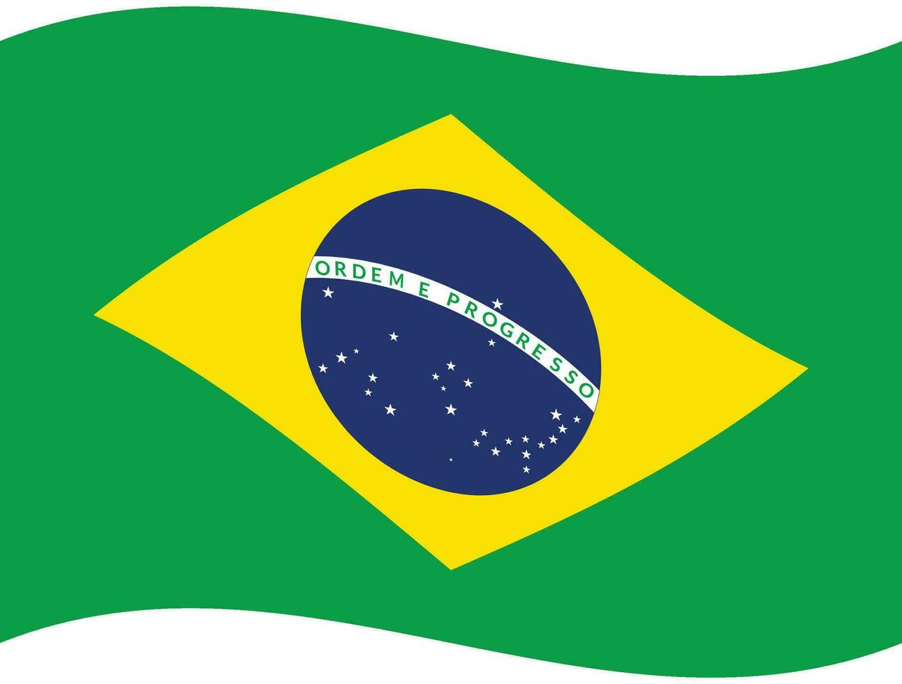 Brasil bandera ola. bandera de Brasil. Brasil bandera vector