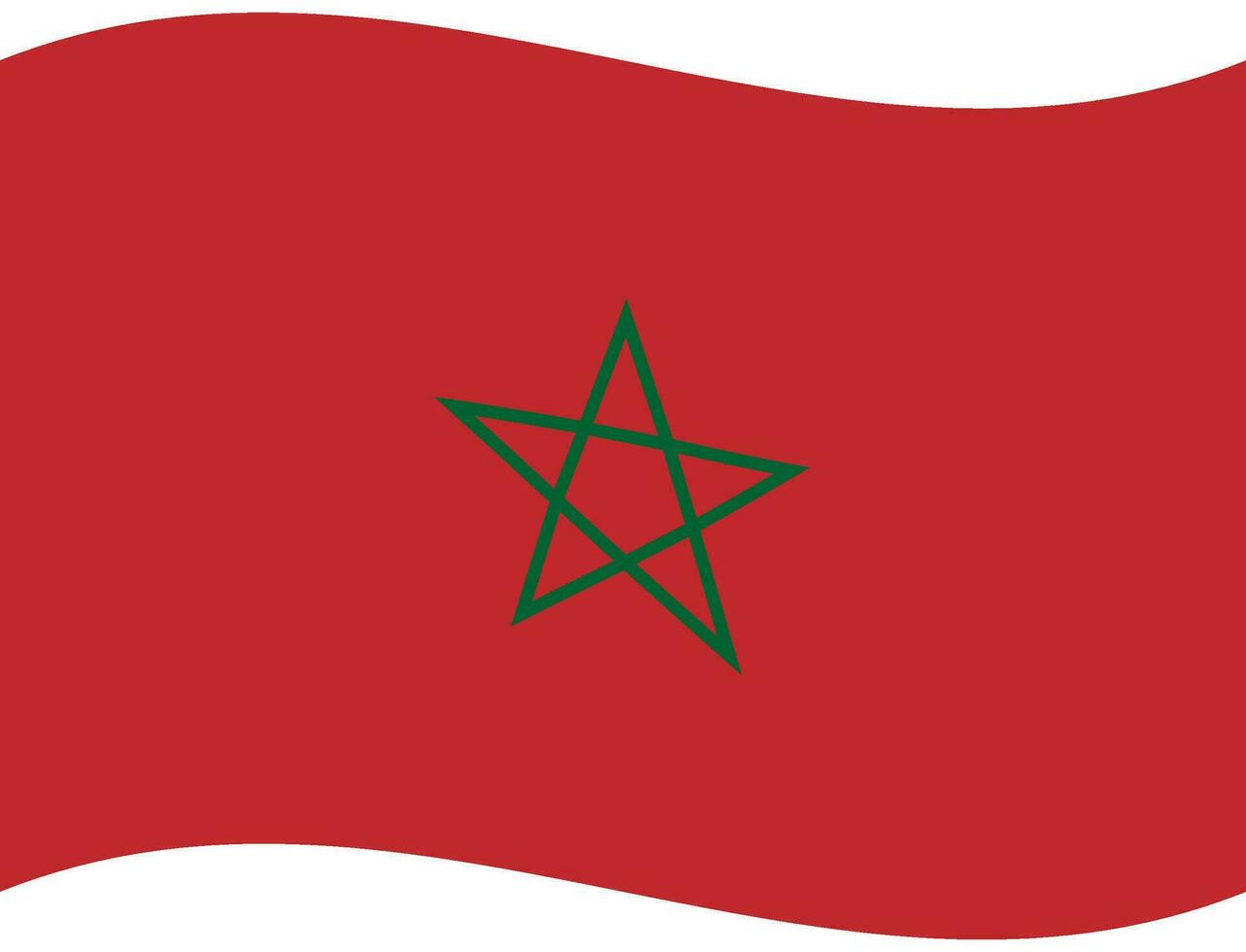 bandera de Marruecos. Marruecos bandera. Marruecos bandera ola vector