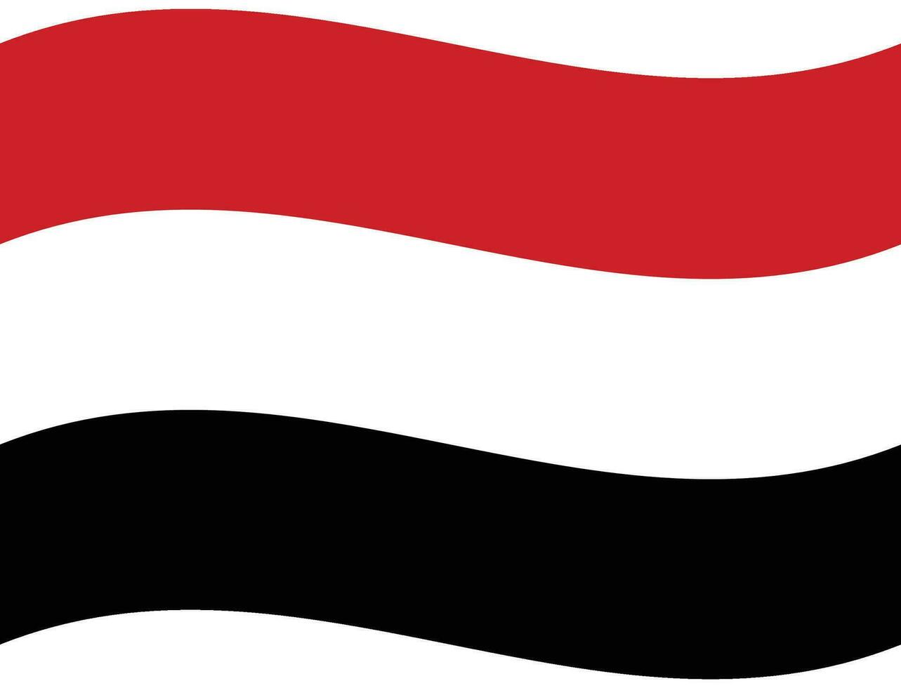 Yemen flag wave. Yemen flag. Flag of Yemen vector