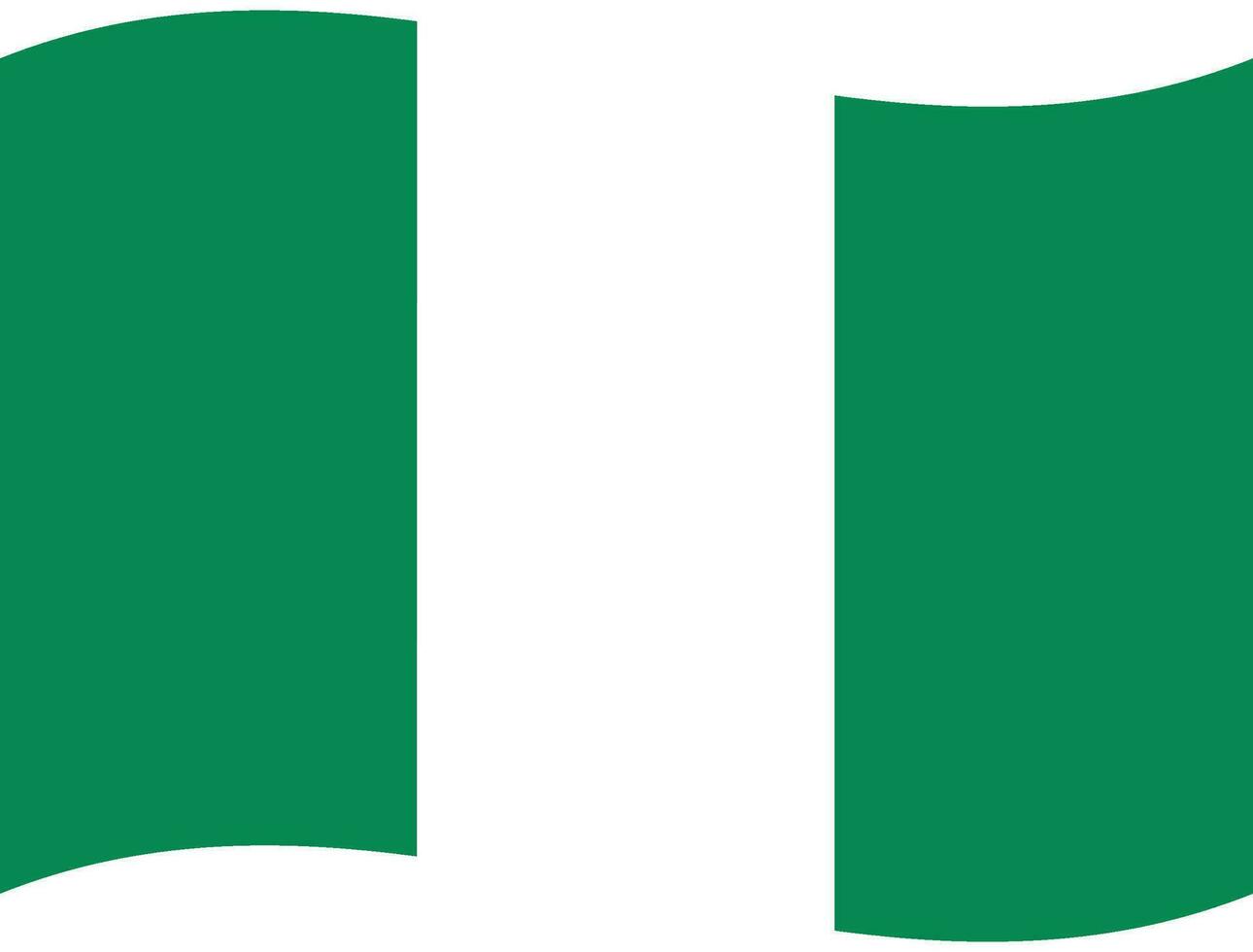 nigeriano bandera. bandera de Nigeria. Nigeria bandera ola vector