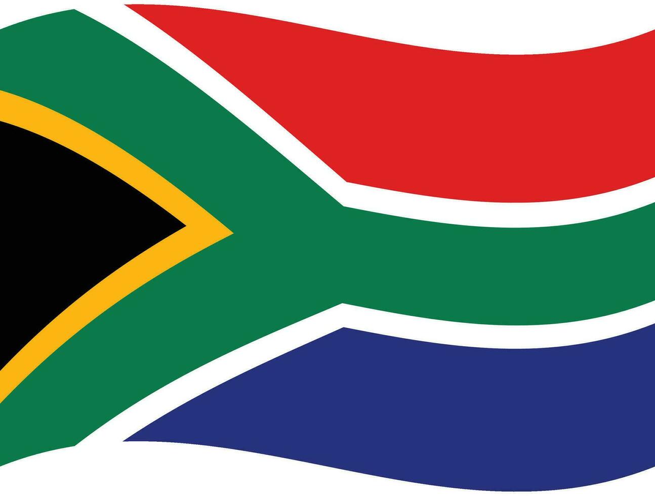 South africa flag wave. South africa flag. Flag of South africa vector