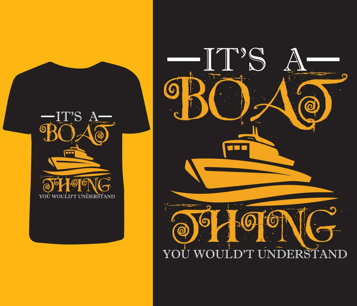 boating t-shirt design vector elements