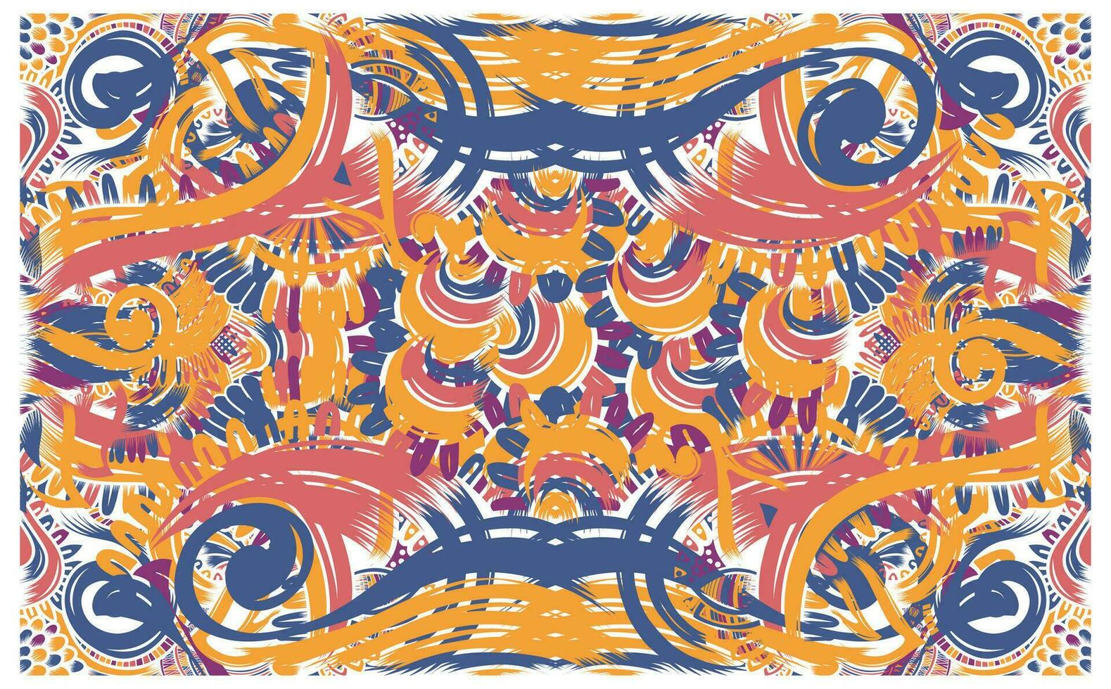 abstract pattern brush strokes with harmonious colors vector