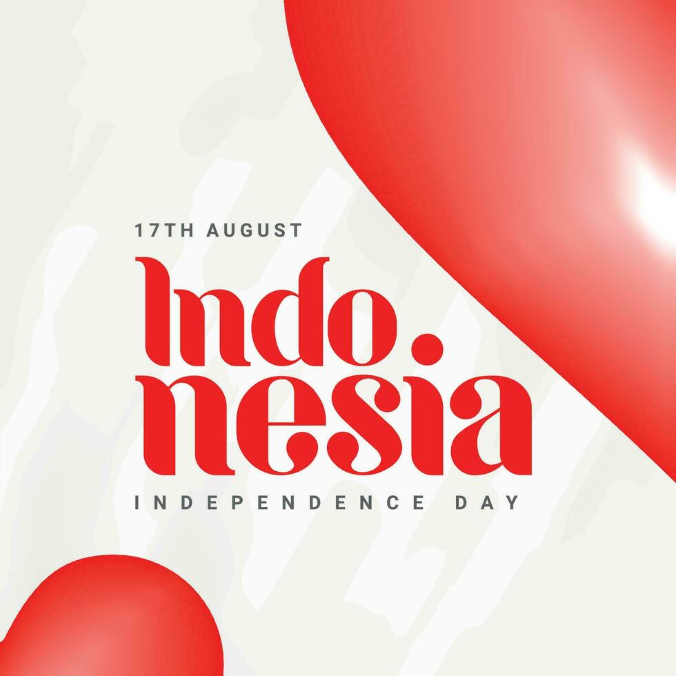 Indonesia independence day or dirgahayu kemerdekaan Indonesia Soical Media Post Banner vector