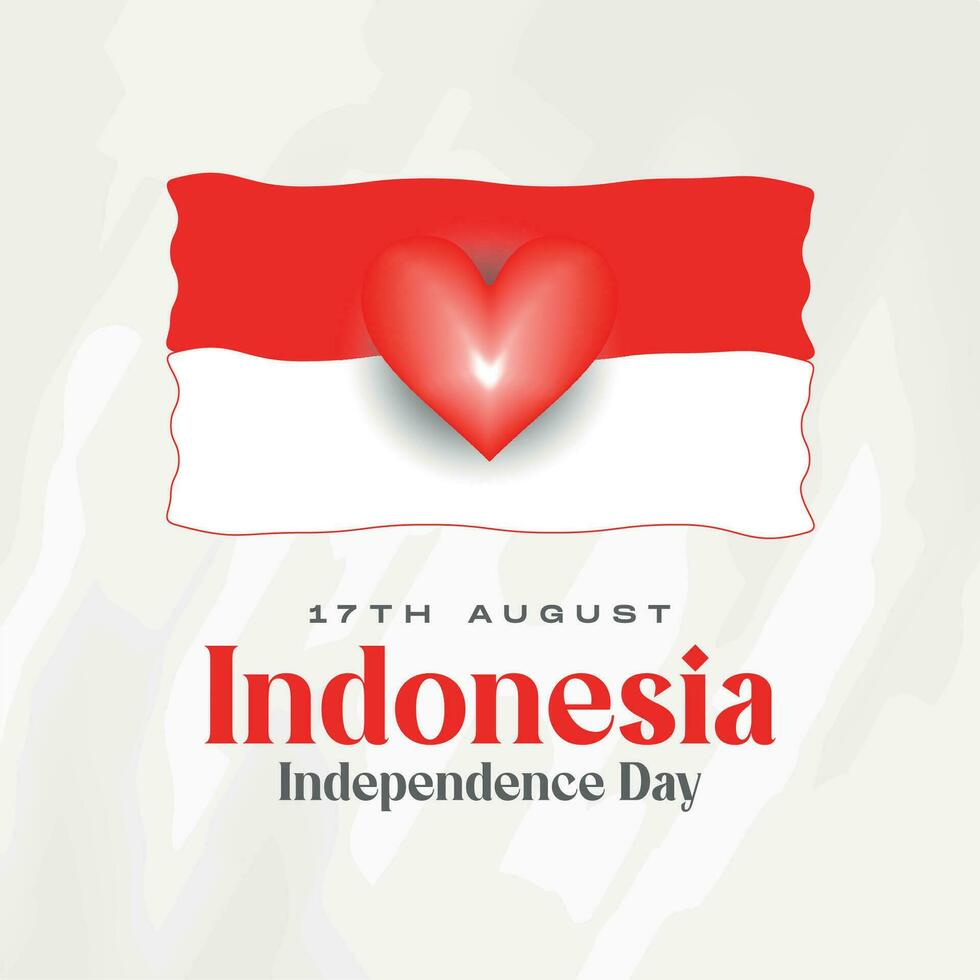 Indonesia independence day or dirgahayu kemerdekaan Indonesia Soical Media Post Banner vector