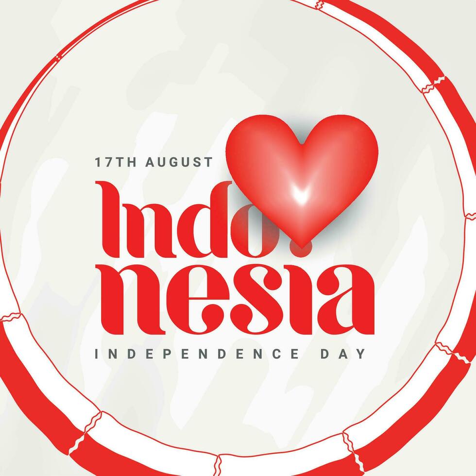 Indonesia independence day or dirgahayu kemerdekaan Indonesia Soical Media Post Banner vector