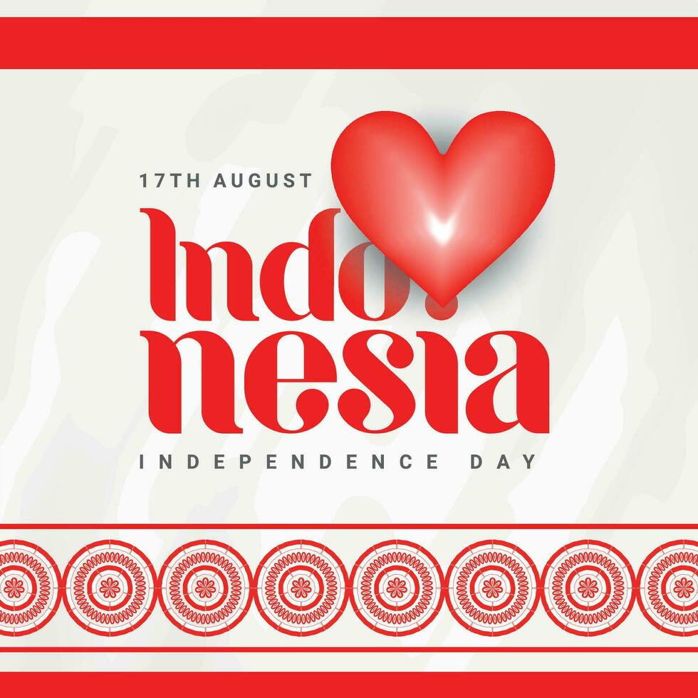 Indonesia independence day or dirgahayu kemerdekaan Indonesia Soical Media Post Banner vector