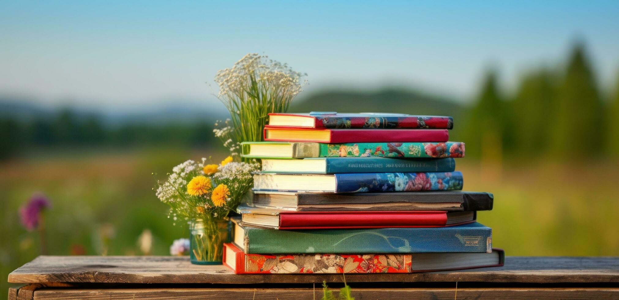 Books educational background photo