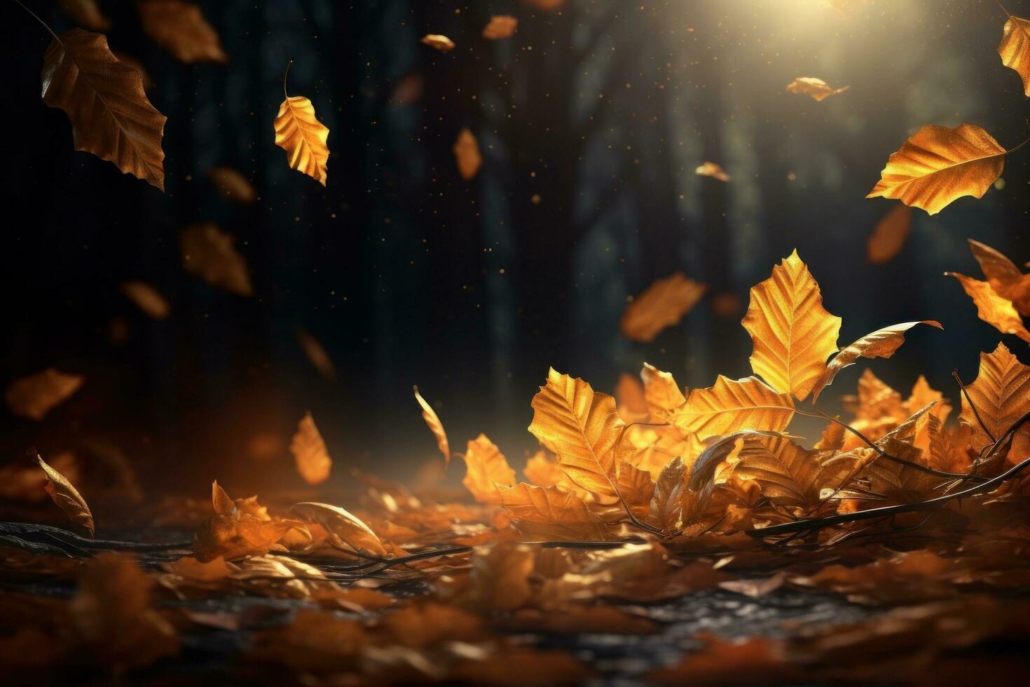 Autumn leaves background photo