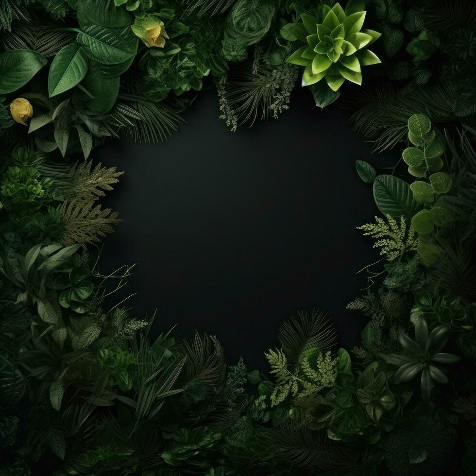 Green natural leaves background photo
